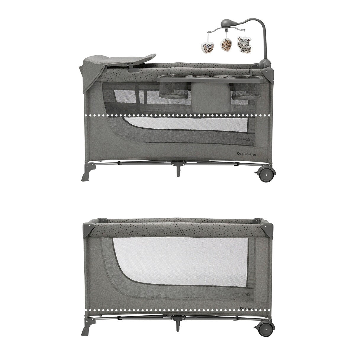 Reiseseng JOY 2 3-i-1 129x73 cm med transportveske sideinngang med glidelås