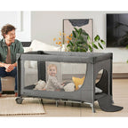 Reiseseng JOY 2 3-i-1 129x73 cm med transportveske nærbilde av myk bunn