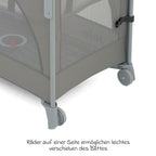 Reiseseng og bedside crib Kubbie Sleep 0-15 kg med madrass pakket i bil