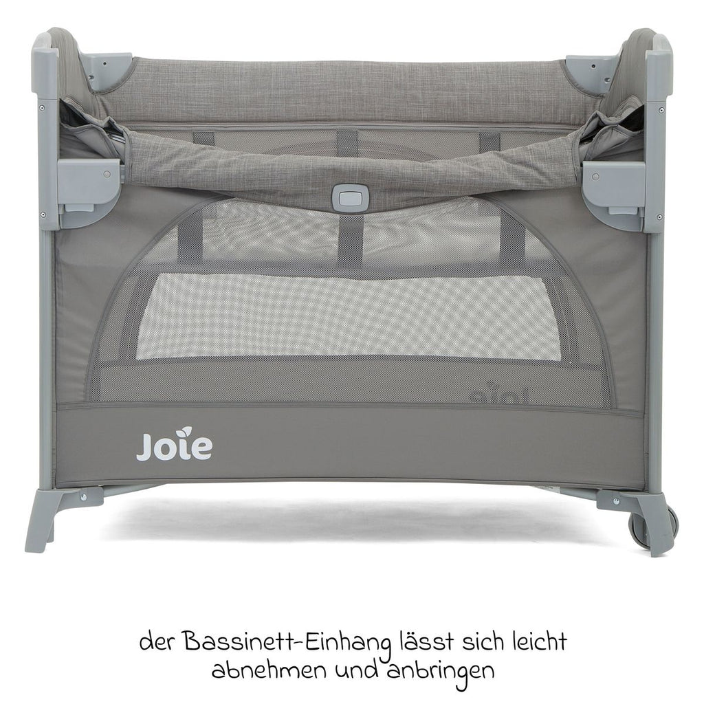 Reiseseng og bedside crib Kubbie Sleep 0-15 kg med madrass sammenfoldet