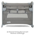 Reiseseng og bedside crib Kubbie Sleep 0-15 kg med madrass sammenfoldet