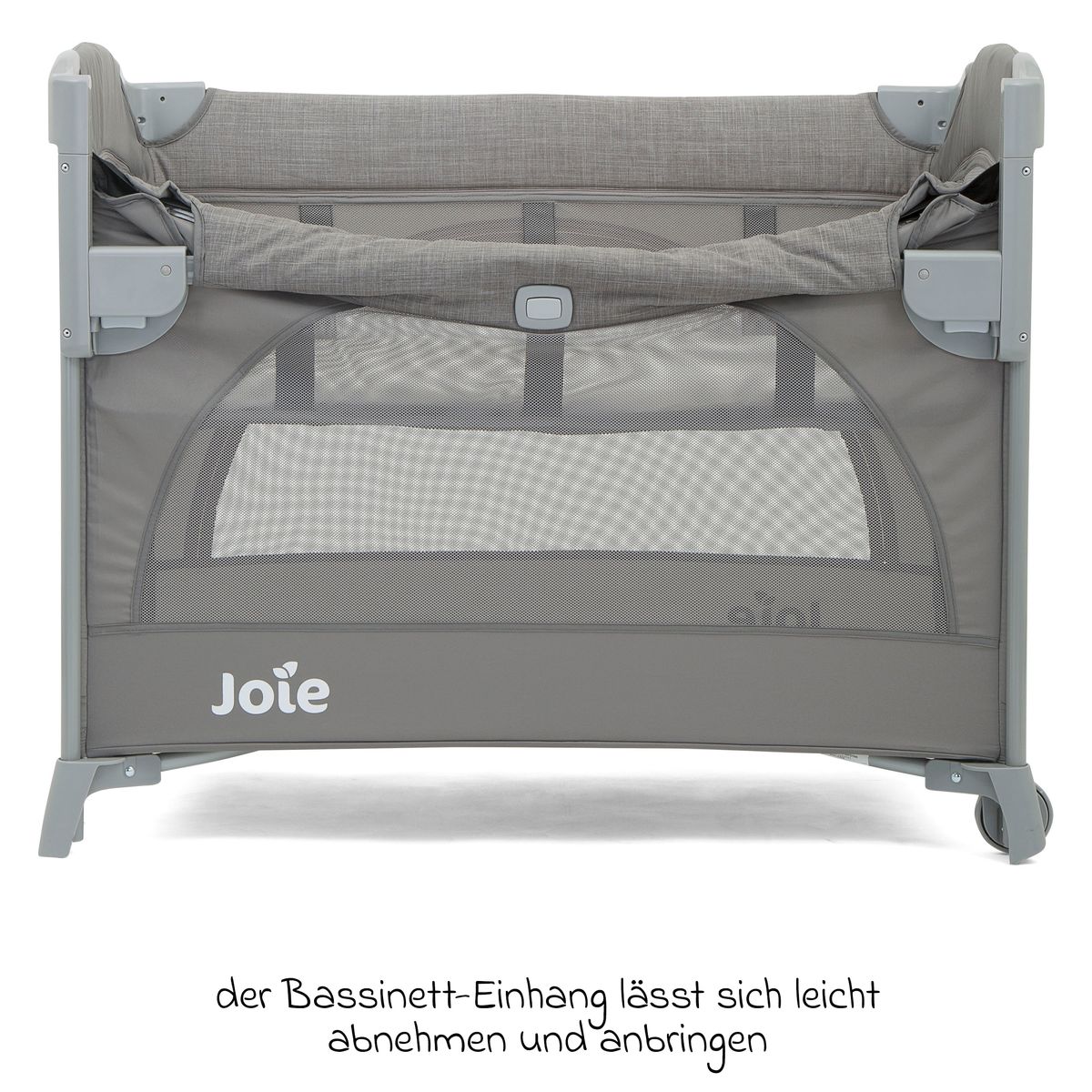 Reiseseng og bedside crib Kubbie Sleep 0-15 kg med madrass sammenfoldet