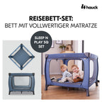 Baksidebilde av Reiseseng og lekegrind Sleep N Play SQ 87x87 cm med madrass Hauck