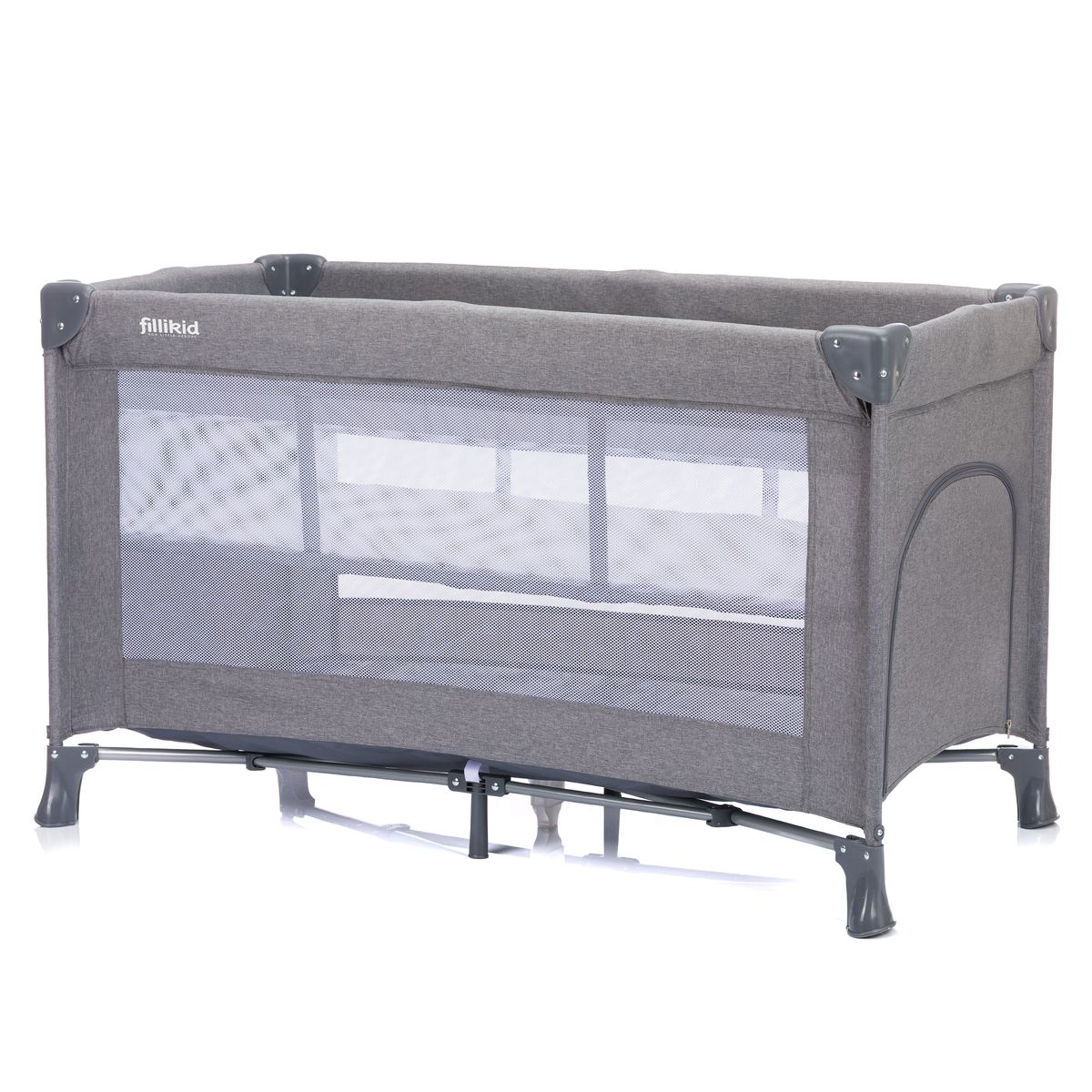 Reiseseng Milano 120 x 60 cm med hjul og nyfødtinnlegg fylt med baby