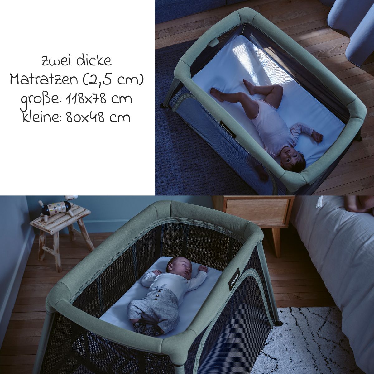 Nærbilde av stoff og mesh i Reiseseng Moov & Comfy