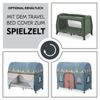 Oppbevaringslommer på Reiseseng Play N Relax Center med stellematte