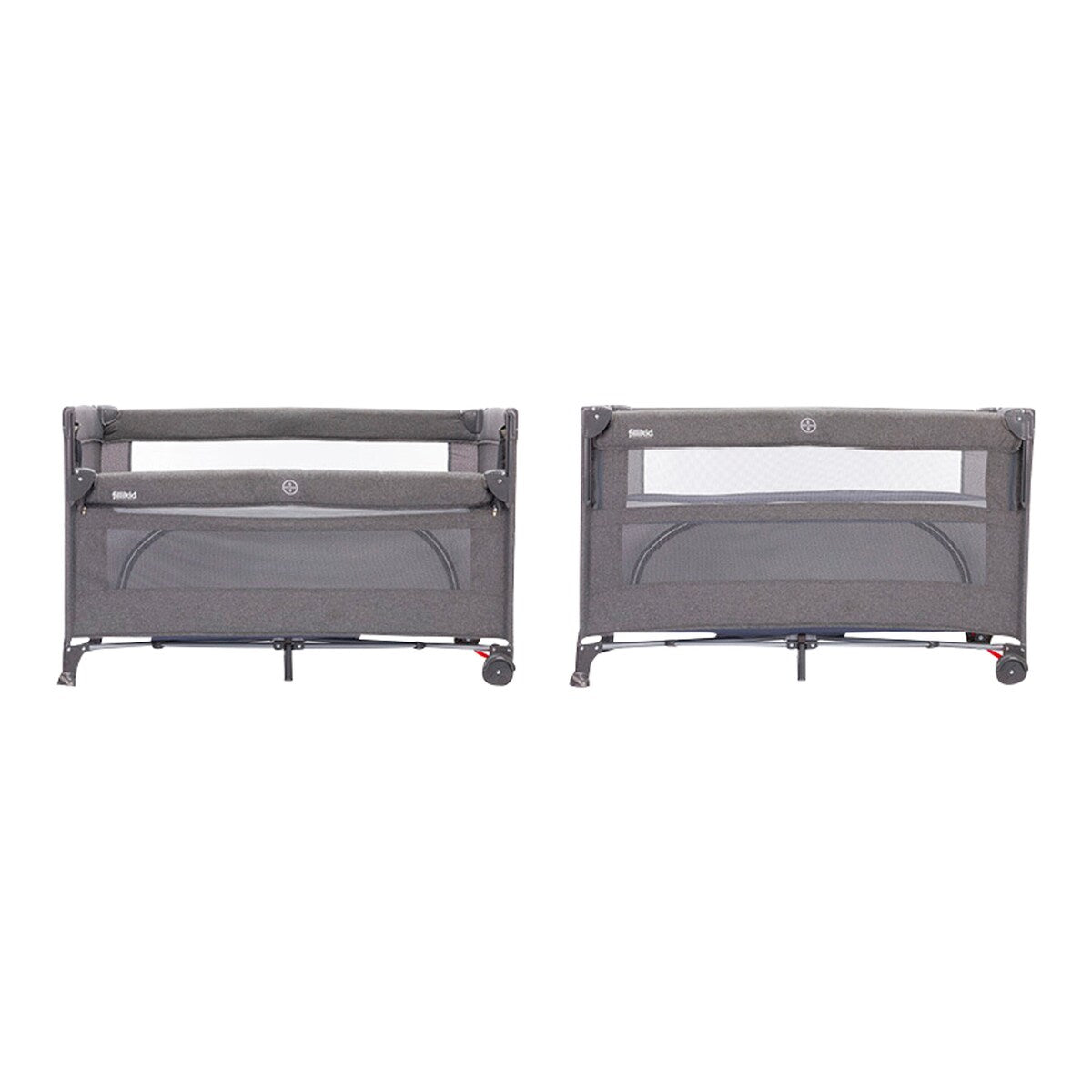 Reiseseng Porto 120 x 60 cm med hjul og madrass med madrass detalj