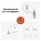 Reiseseng Sleep N Easyfold sammenfoldet og klar for transport