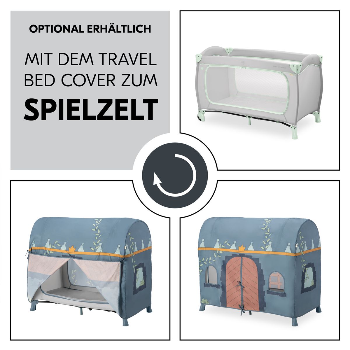 Bæreveske for Reiseseng Sleep N Play Go Plus med hjul og sideinngang
