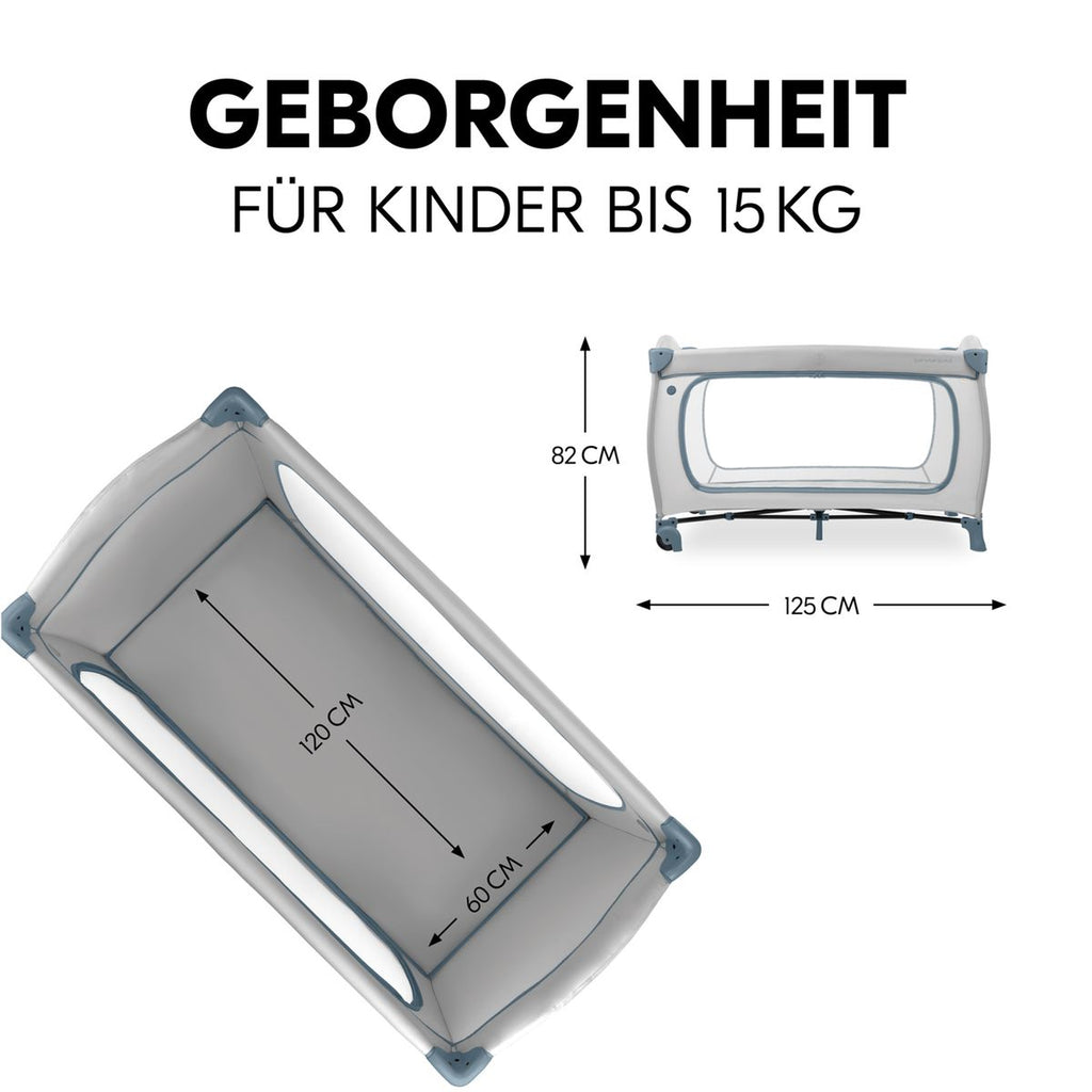 Detalj av hjul på Reiseseng Sleep N Play Go Plus med hjul og sideinngang