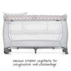 Reiseseng Sleep'n Play Center med stellematte og hjul bakside