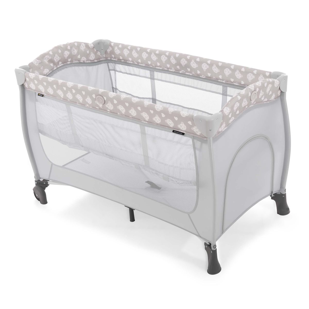 Montert Reiseseng Sleep'n Play Center med stellematte og hjul