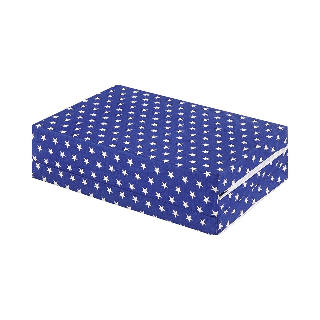 Reisesengmadrass 120x60 cm sammenleggbar med oppbevaringspose - babycab nærbilde av stoff