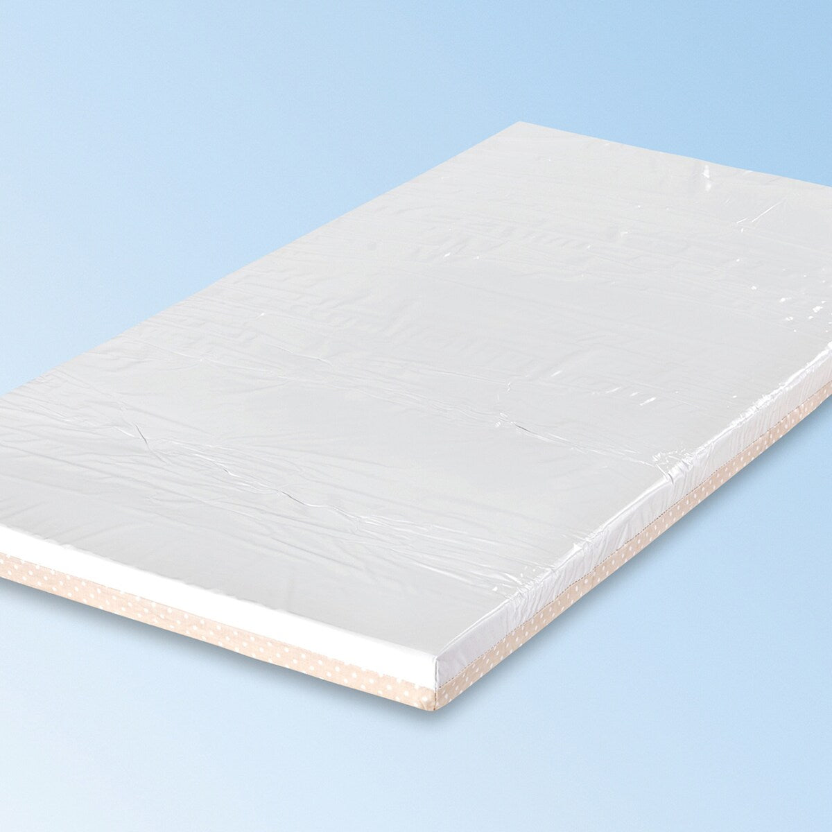 Reisesengmadrass 3-i-1 rullbar 120x60 cm bomull/PVC rullet sammen