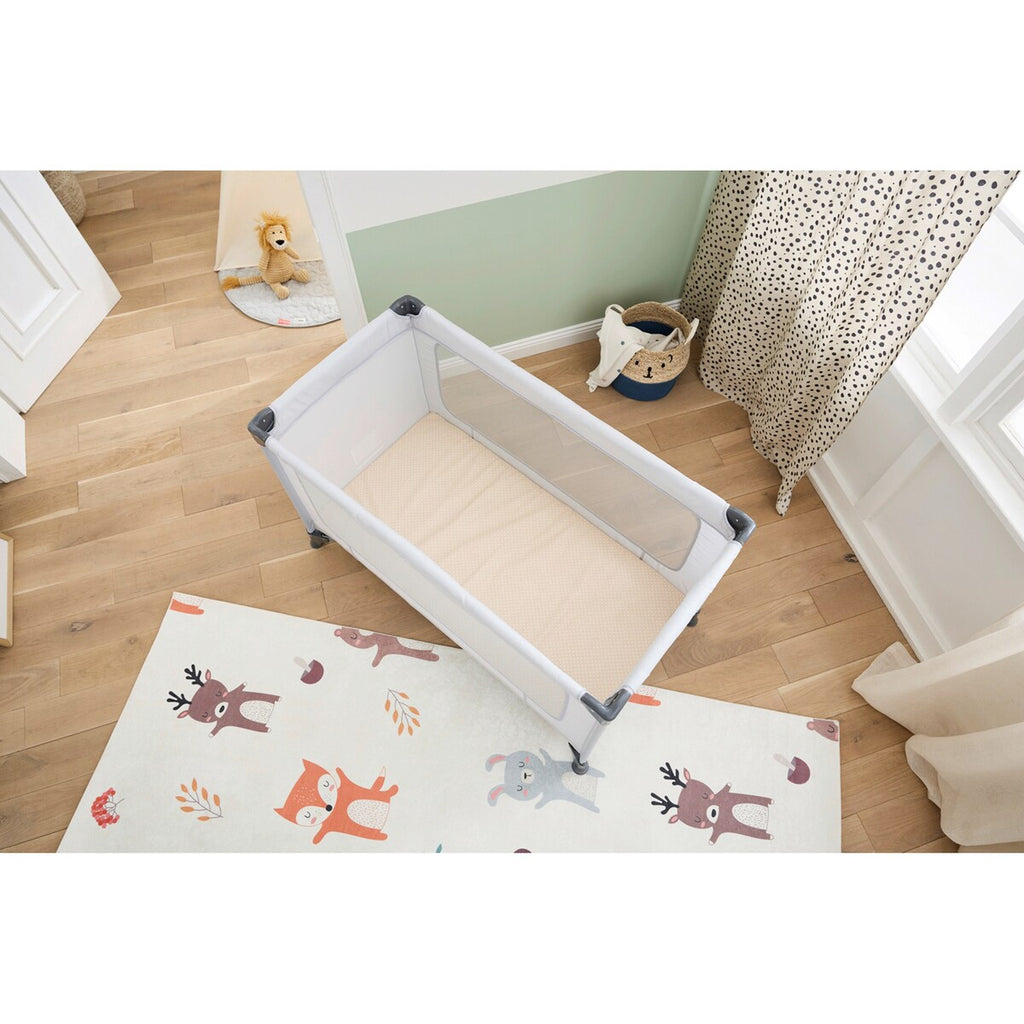 Reisesengmadrass 3-i-1 rullbar 120x60 cm bomull/PVC foldet ut