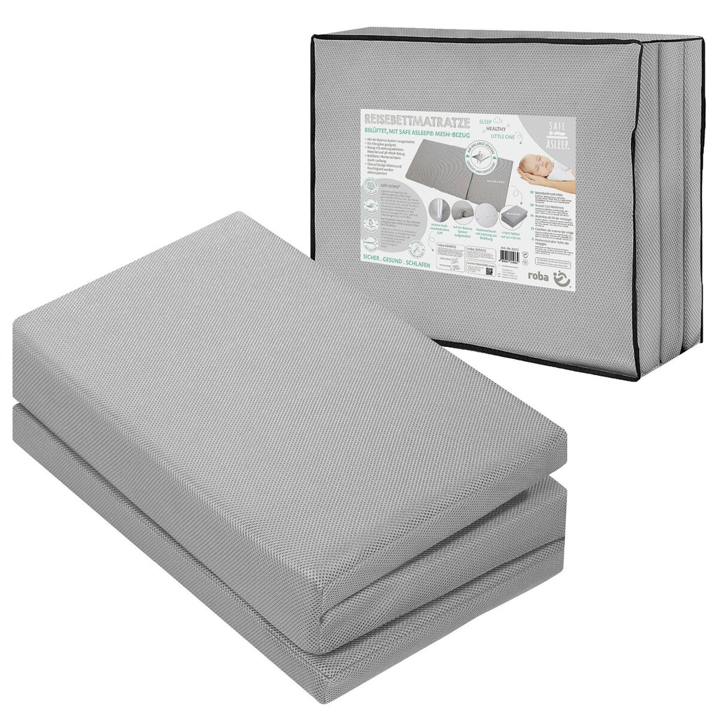 Reisesengmadrass Air 60x120 cm safe asleep® montert i reiseseng