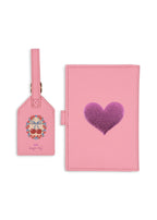 Reisesett Voyage med passholder og bagasjemerke Cherry Bow bakside
