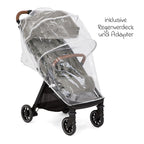 Reisetrille Pact Pro 6,3 kg med liggeposisjon Pebble detalj av hjul