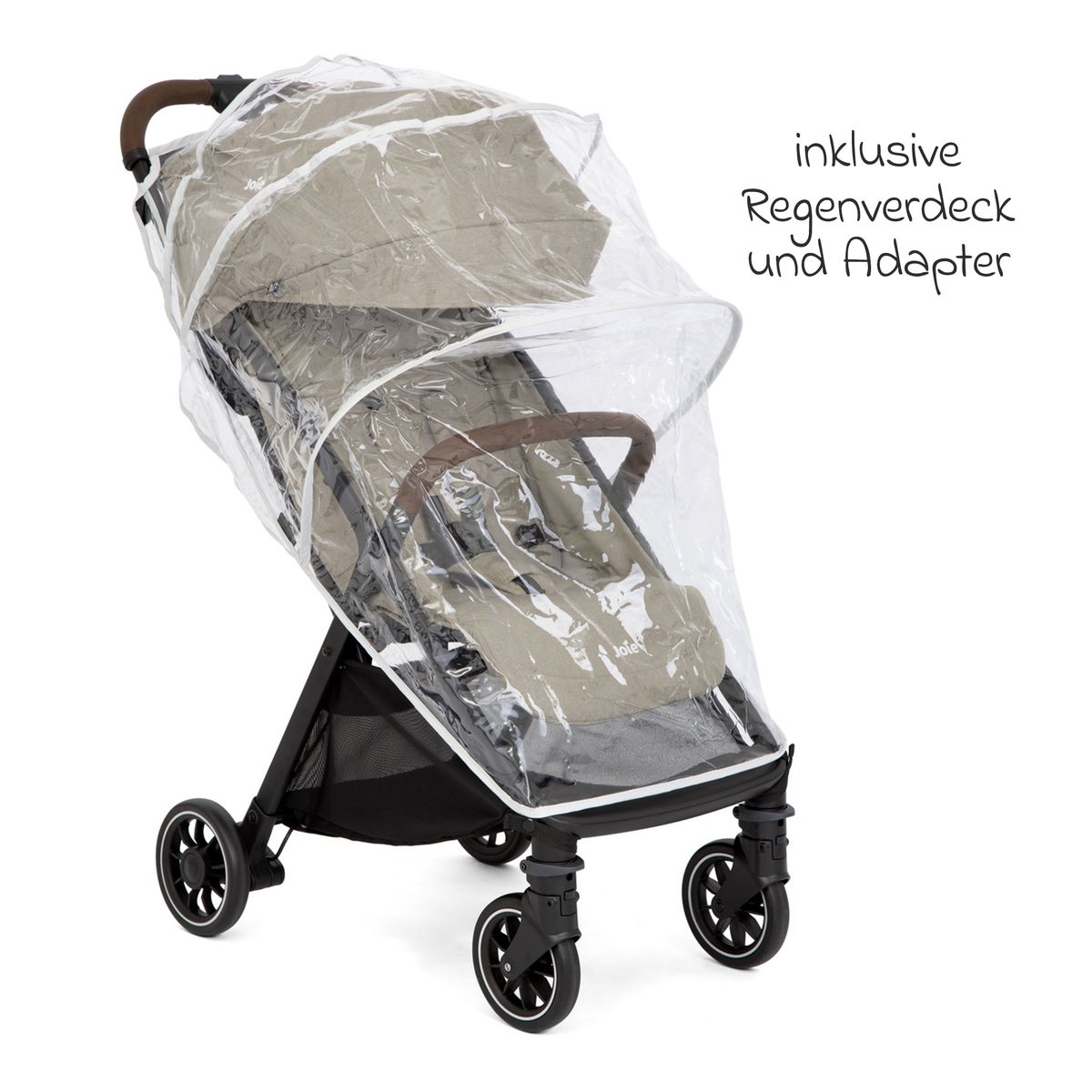 Detaljbilde av hjul på Reisetrille Pact Pro 6,3 kg med liggeposisjon Oak