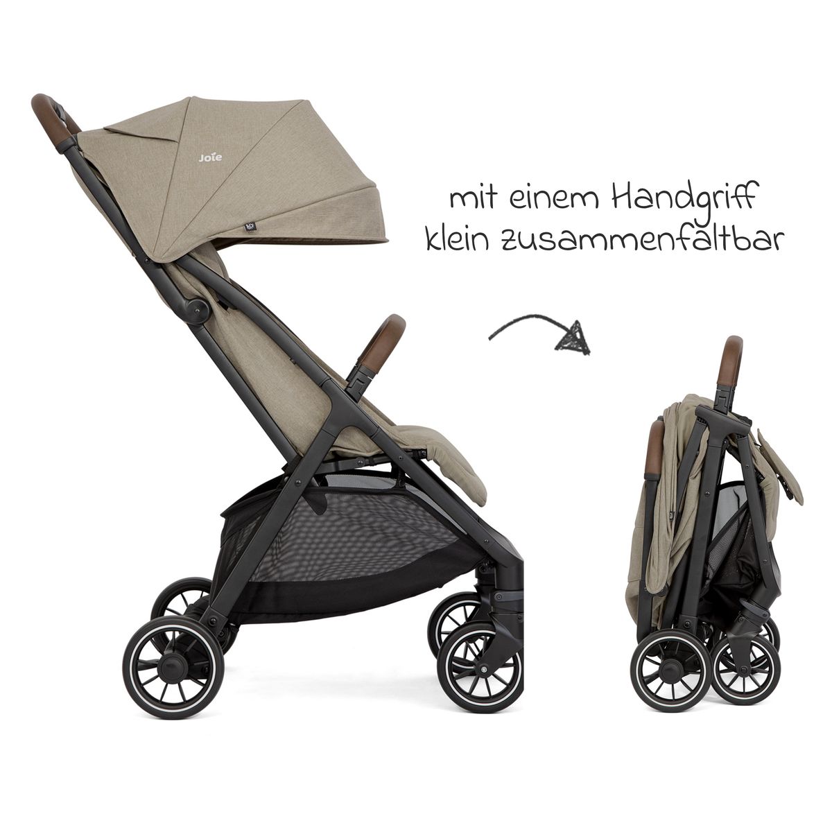 Oppbevaringskurv på Reisetrille Pact Pro 6,3 kg med liggeposisjon Oak
