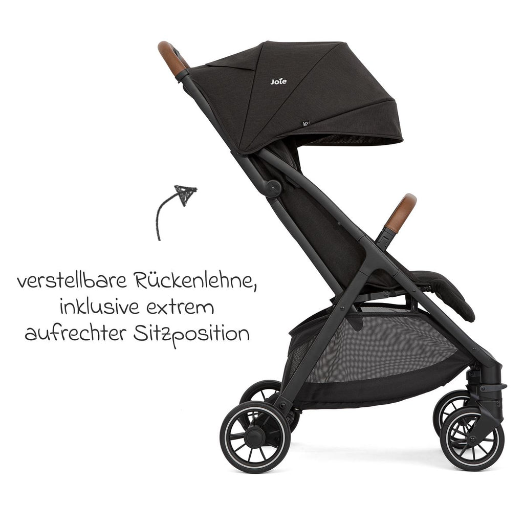 Reisetrille Pact Pro med regntrekk montert