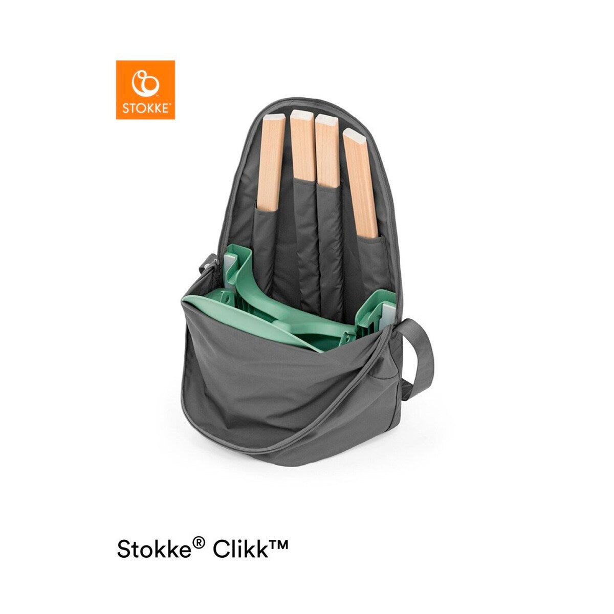 Reiseveske for barnestol Clikk maskinvaskbar - Stokke pakket og klar