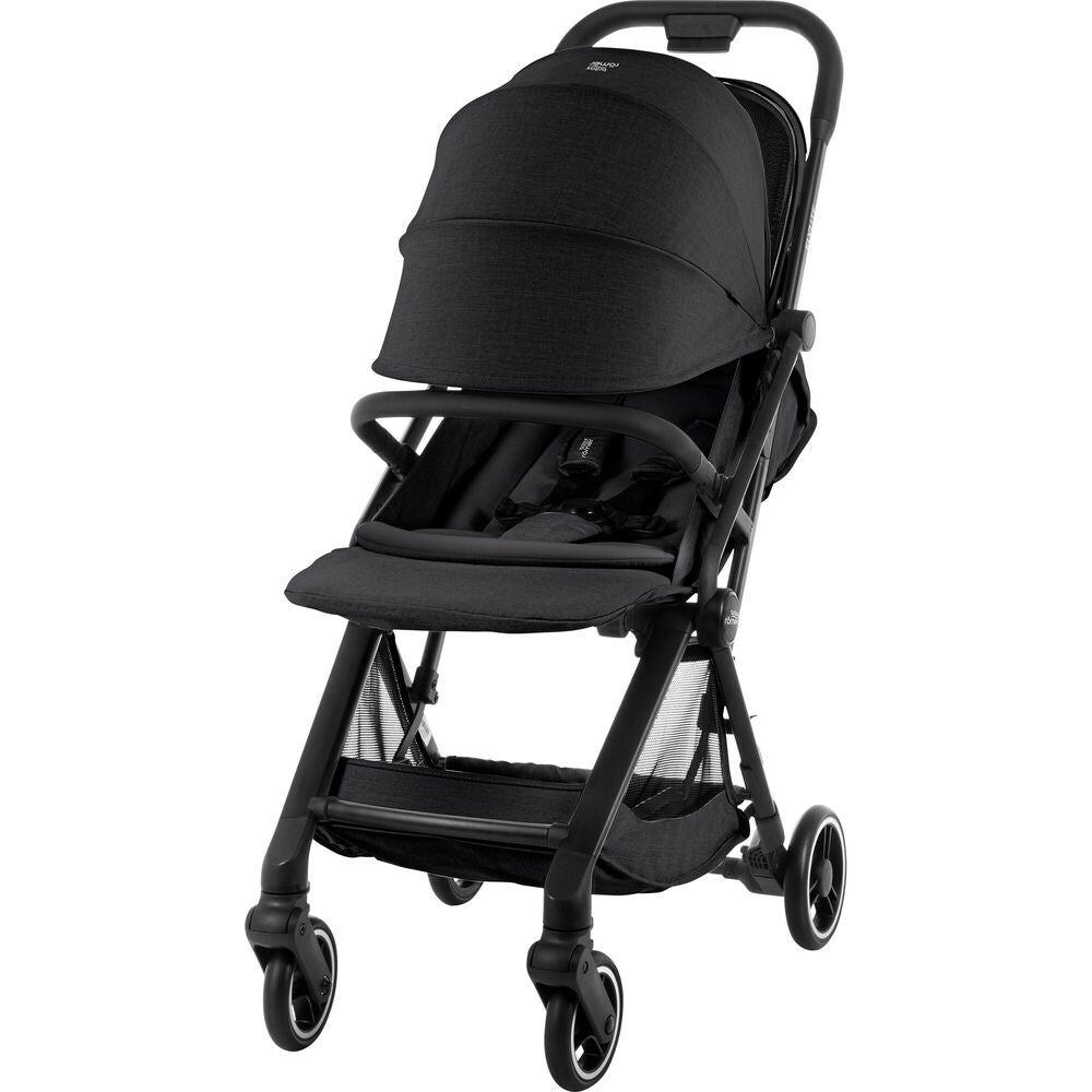 Reisevogn Flylite med enhåndssammenlegging Carbon Black lekebøyle