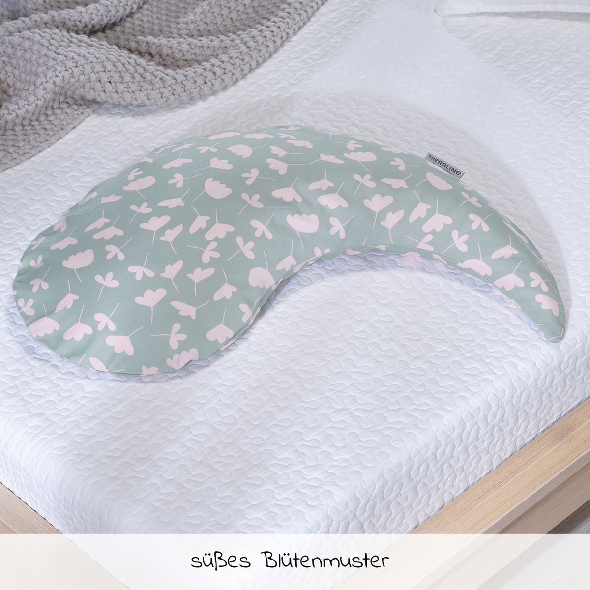 Reservetrekk til ammepute Yinnie 135 cm, sarte blomster bakside