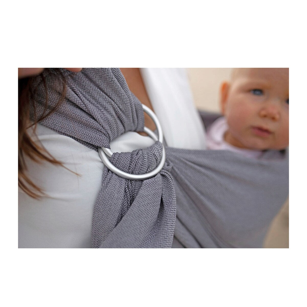 Ring sling bæresjal i bomull opptil 15 kg, 0-3 år bæresjal pakke