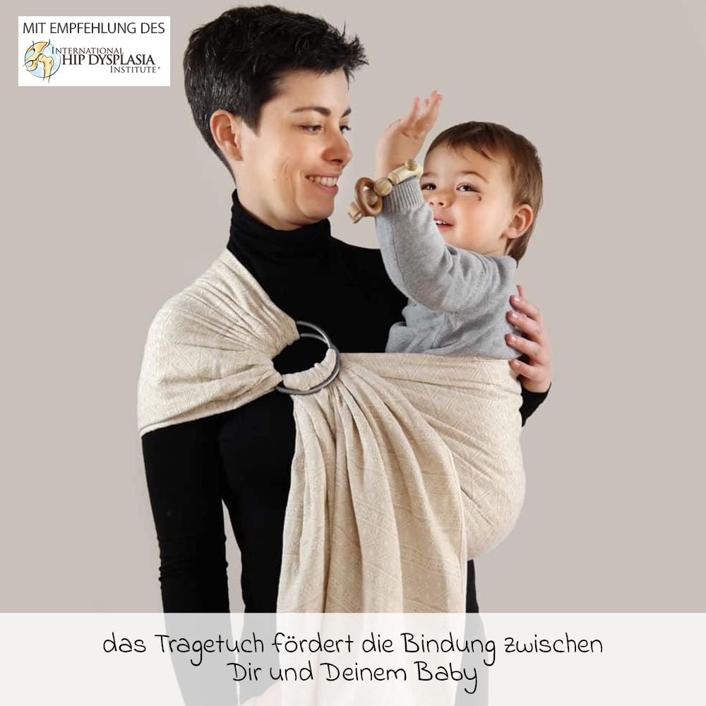 Ringsling DidySling 3,5-20 kg økologisk bomull natur bakside