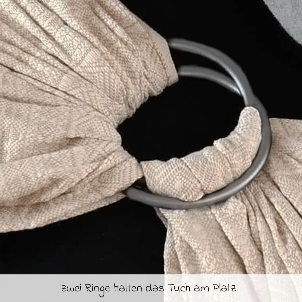 Bruk av Ringsling DidySling 3,5-20 kg økologisk bomull natur med baby
