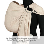 Ringsling DidySling 3,5-20 kg økologisk bomull natur sammenfoldet