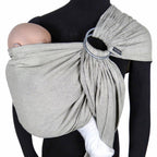 Ringsling DidySling 3,5-20 kg økologisk bomull sølv forfra