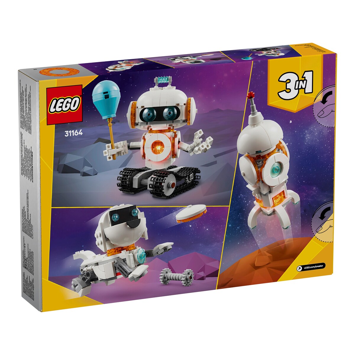Romrobot 3-i-1 31164 montert som romrakett