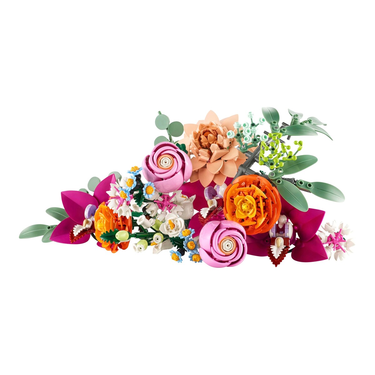 Rosa blomsterbukett 10342 bakside med justerbare stilker