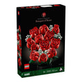 Rosebukett 10328 byggesett forfra med røde LEGO-roser