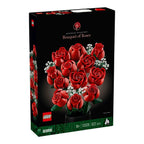 Rosebukett 10328 byggesett forfra med røde LEGO-roser