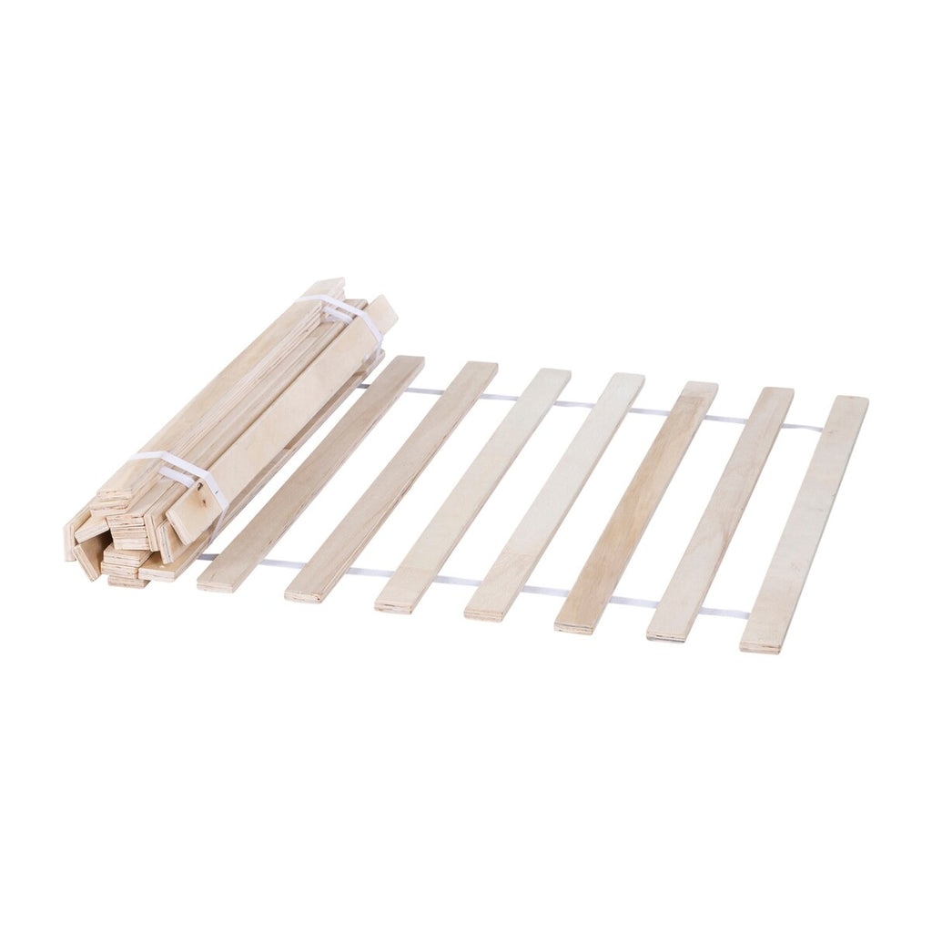 Rullbar lamellbunn 90 x 200 cm i naturtre fra roba bakside