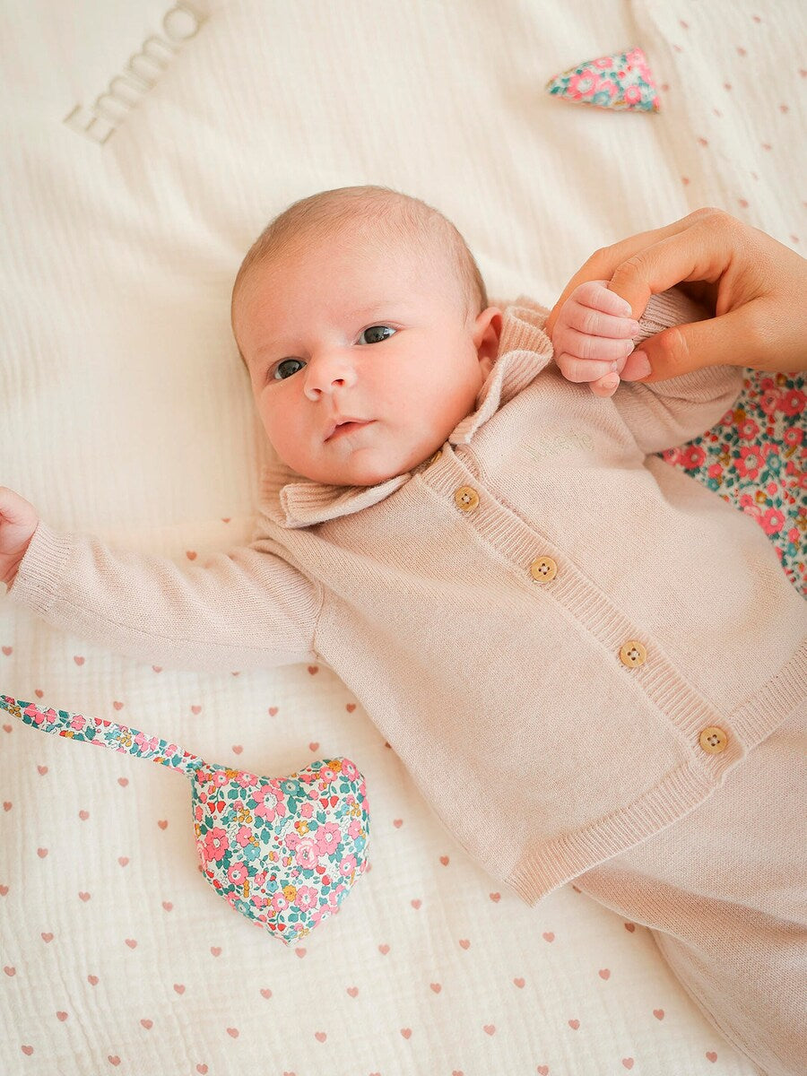 Foldet rund aktivitetsteppe for baby, musselin bomull