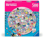 Rundpuslespill Hello Kitty and Friends 500 brikker forfra
