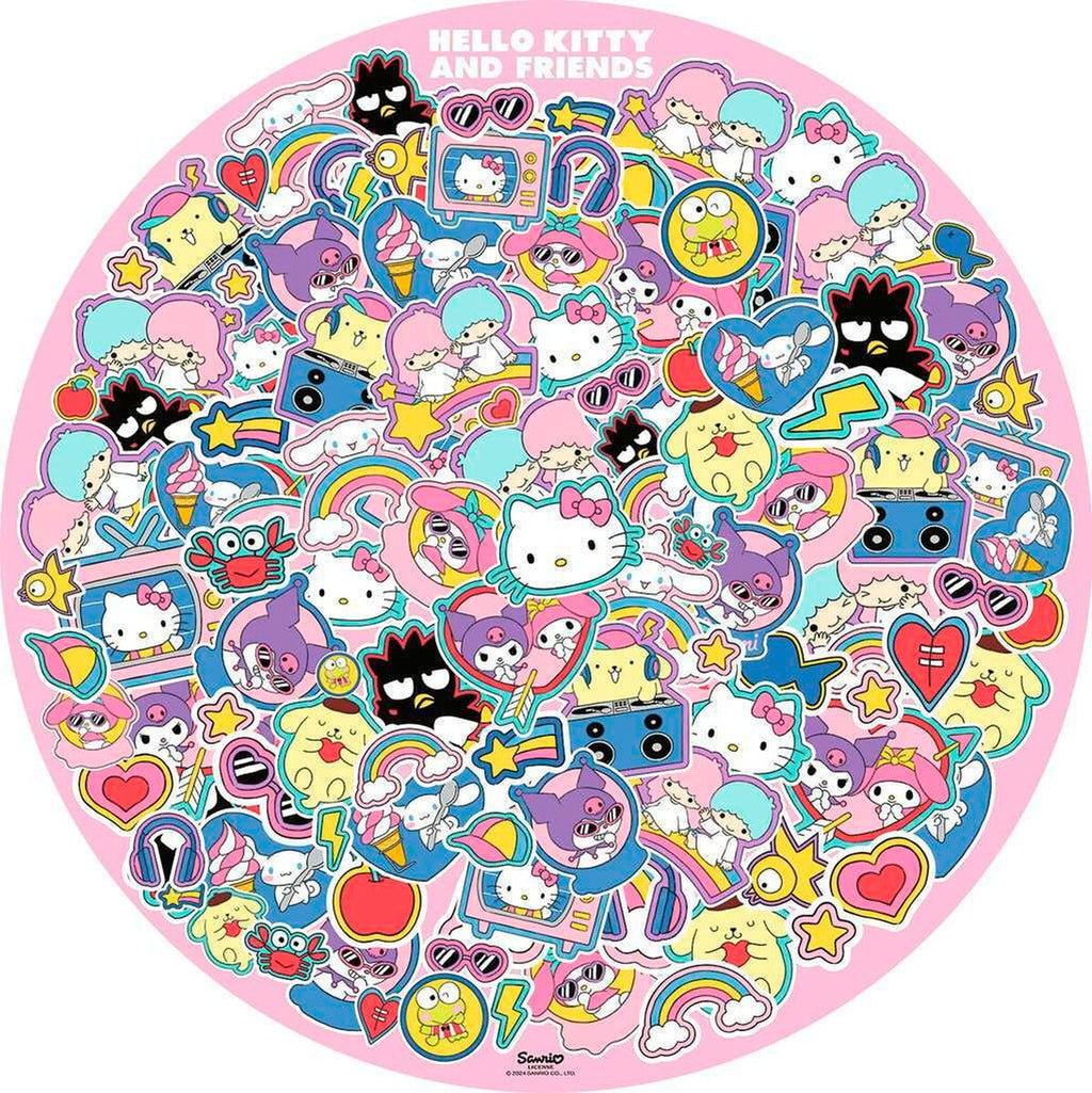 Rundpuslespill Hello Kitty and Friends 500 brikker bakside