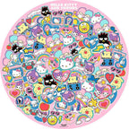 Rundpuslespill Hello Kitty and Friends 500 brikker bakside