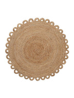Rundt barneteppe i jute FESTON diameter 100 cm forfra