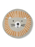 Rundt barneteppe løveform i bomull diameter 100 cm forfra