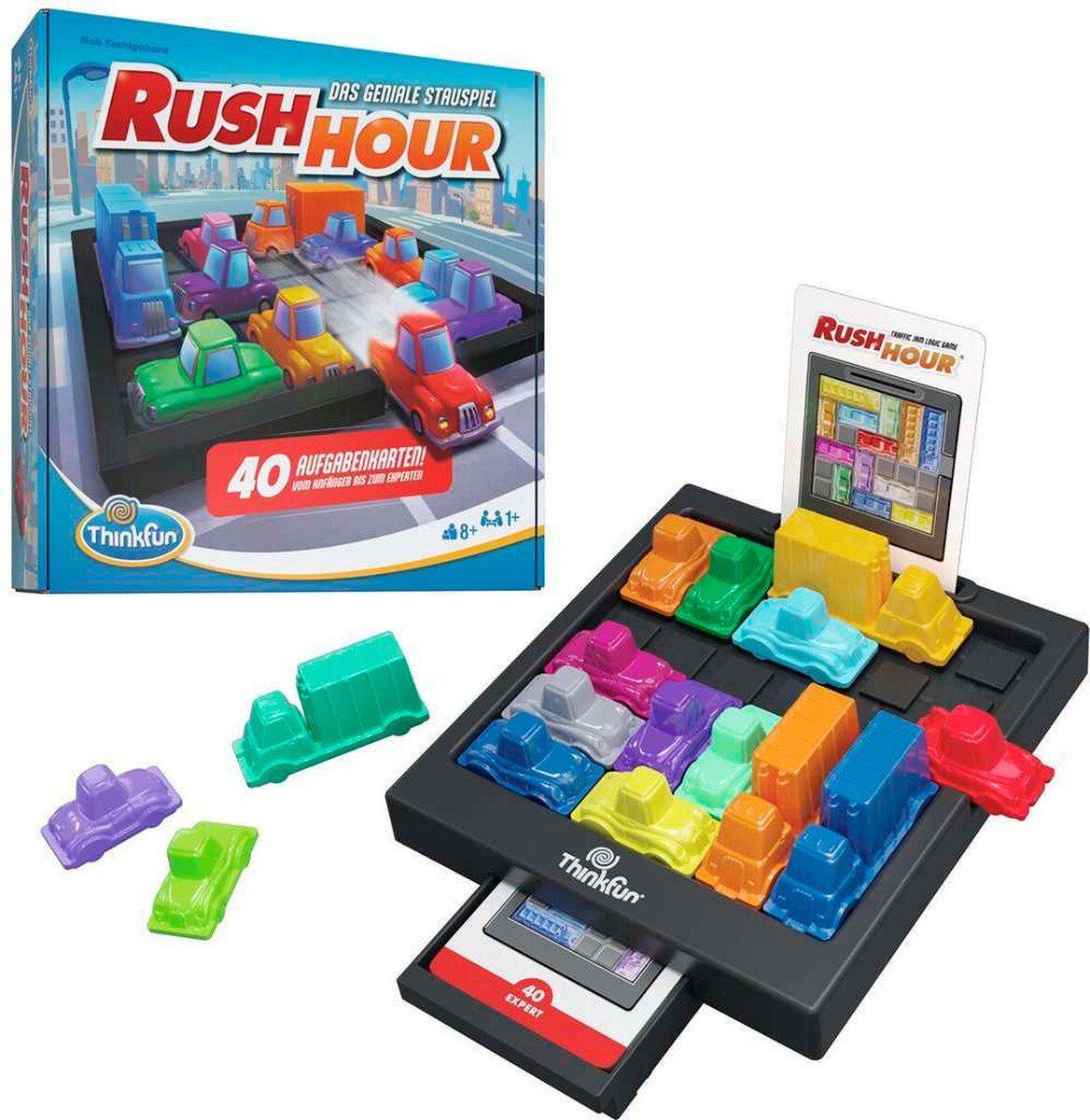 Rush Hour® logikkspill detalj av rødt bil og blokkeringer