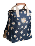 Ryggsekk for jenter med blomstermotiv 35x27 cm forfra