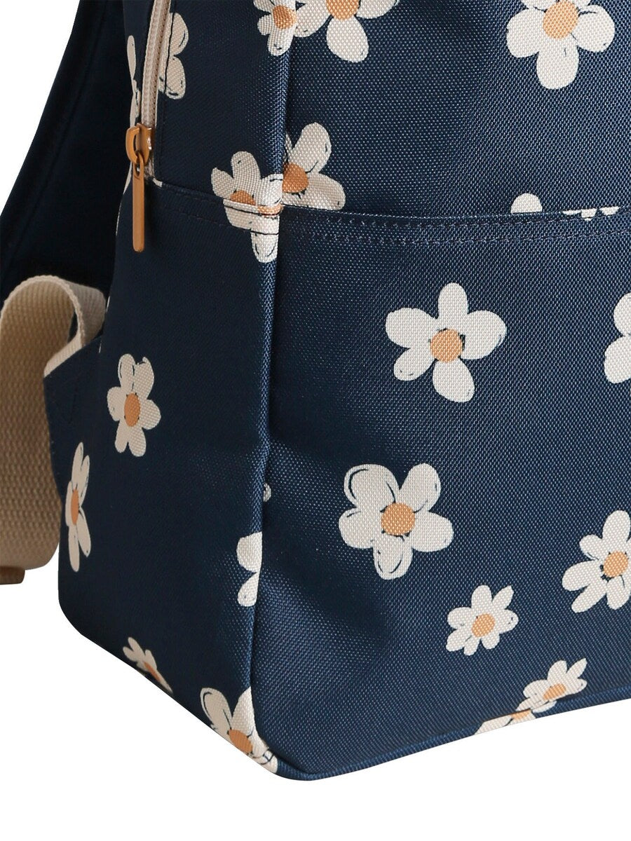 Nærbilde av skulderstropper på Ryggsekk for jenter med blomstermotiv 35x27 cm