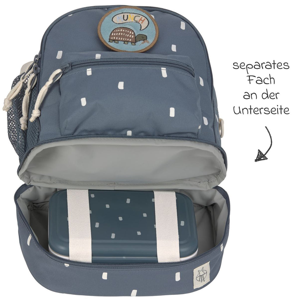 Nærbilde av glidelås på Ryggsekk Mini Backpack - Happy Prints Midnight Blue - Lässig
