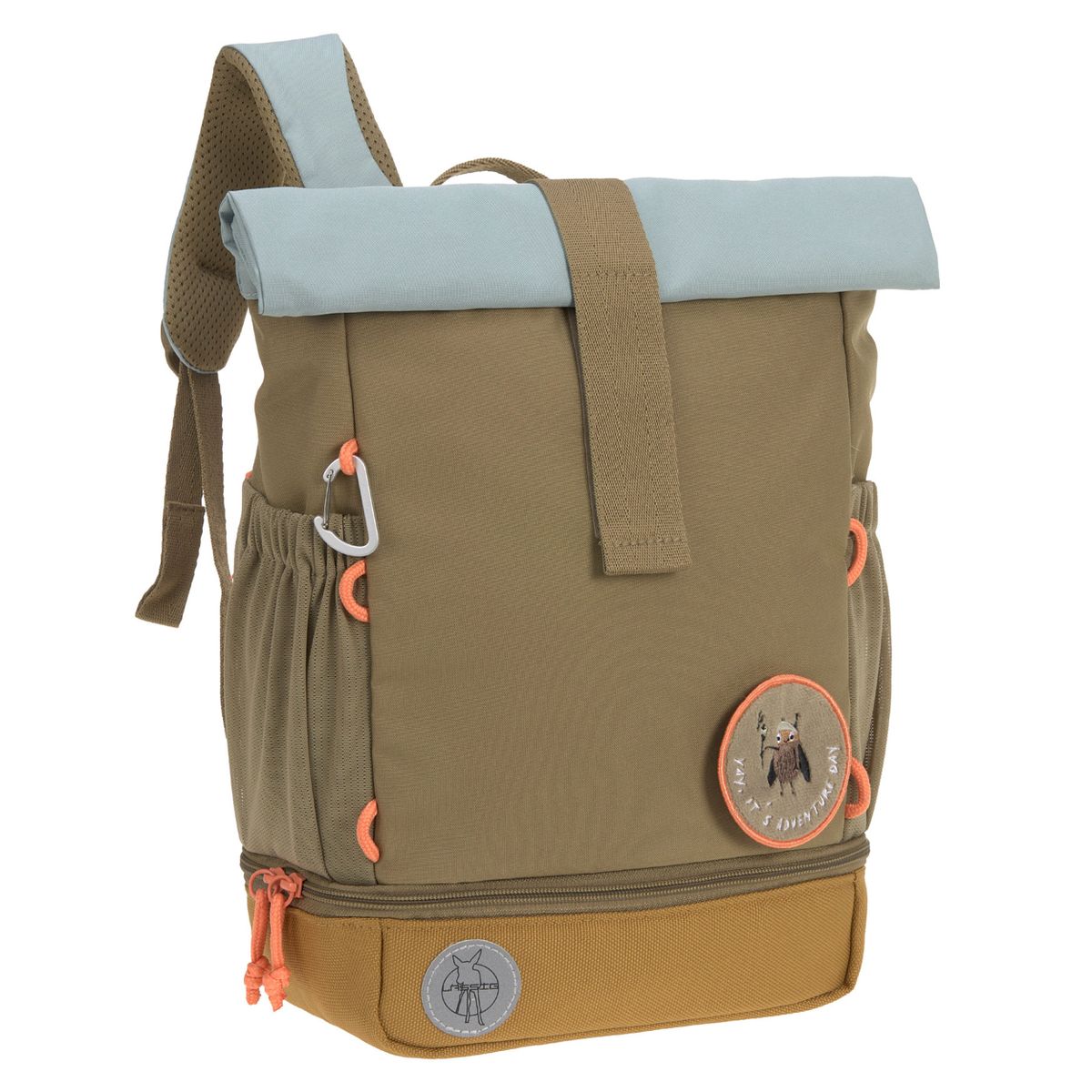 Ryggsekk Mini Rolltop 9-11 liter, vannavvisende - Lässig bakside