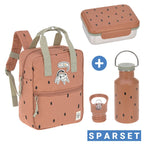 Ryggsekk Mini Square Little Gang i lilla vist bakside